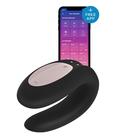 SATISFYER DOUBLE JOY BLACK