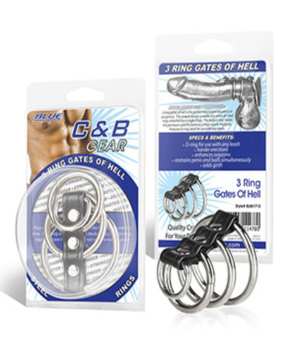 Trostruki metalni prstenovi-kavez za penis