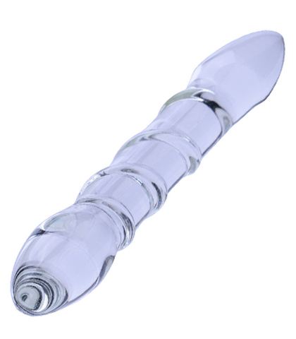 Stakleni zakrivljeni dildo