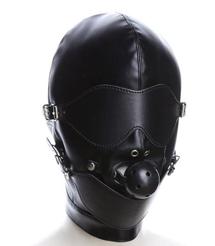 Bdsm maska za celo lice sa kuglom za usta