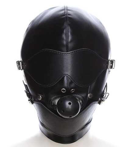 Bdsm maska za celo lice sa kuglom za usta