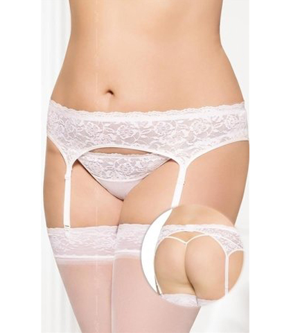 HALTERI ZA CARAPE U BELOJ BOJI - PLUS SIZE