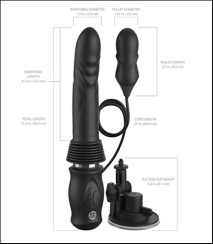 Vibrator sa pomeranjem ultimate silicone thruster