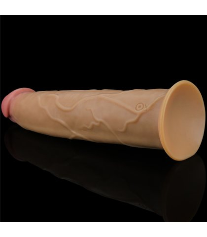 Rotirajuci dildo 23cm 9in dual layered platinum silicone rotator