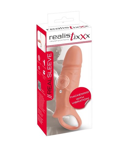 REALISTIčNA VIBRIRAJUćA NAVLAKA ZA PENIS REALSLEEVE CLOSE