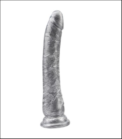 Srebrni dildo 22cm mike hawk silver