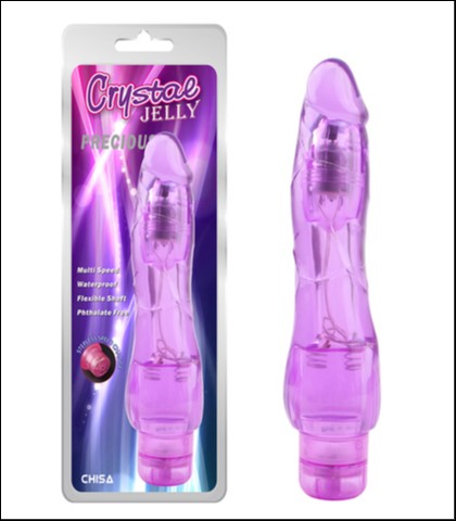 Ljubicasti vibrator - 20cm - precious purple