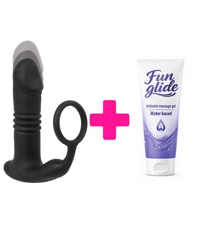 MASAžER PROSTATE SA POMERANJEM HELIOS + FUN GLIDE VAGINAL 100ML