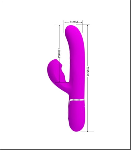 Silikonski vibrator sa nastavkom za klitoralnu stimulaciju u roze boji