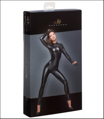 Seksi kombinezon sa povodcem - noir