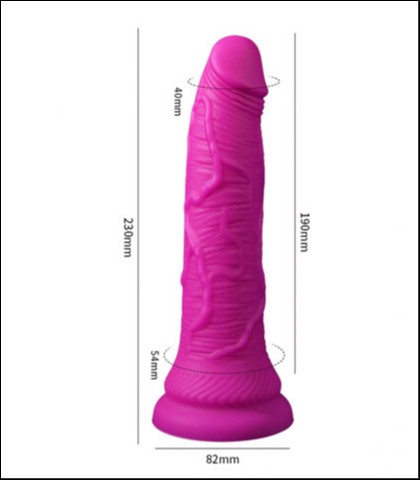Ljubicasti silikonski dildo sa venama