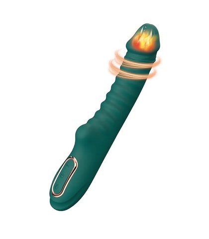 Rebrasti silikonski vibrator enyalius green