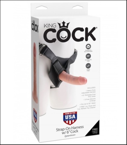 Zenski strap on "king cock" 6"