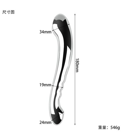 Dildo od nerdjajuceg celika 18cm double ended