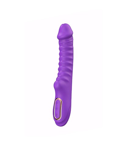 Rebrasti silikonski vibrator enyalius purple