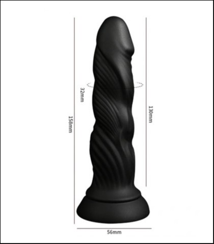 Silikonski dildo u crnoj boji