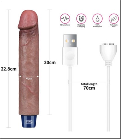 Veliki silikonski vibrator 23cm 9in real softee