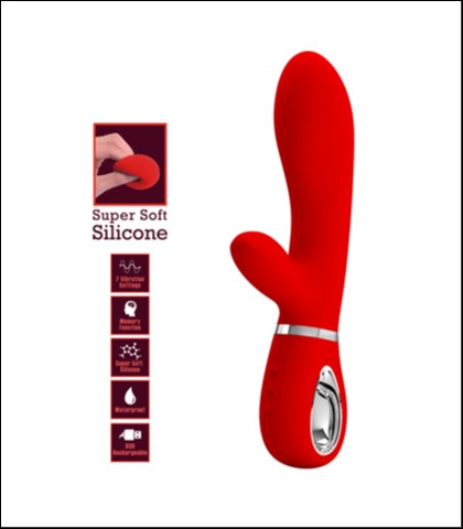 Silikonski vibrator thomas red