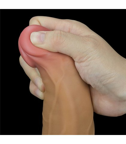 Rotirajuci dildo 23cm 9in dual layered platinum silicone rotator