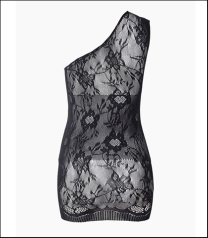 Seksi crna cipkana haljina - lf