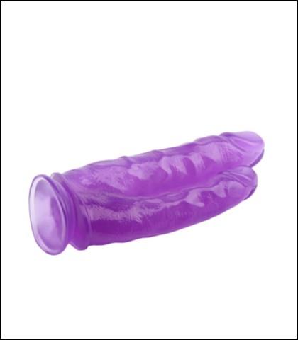 Ljubicasti dildo za duplu penetraciju 25cm
