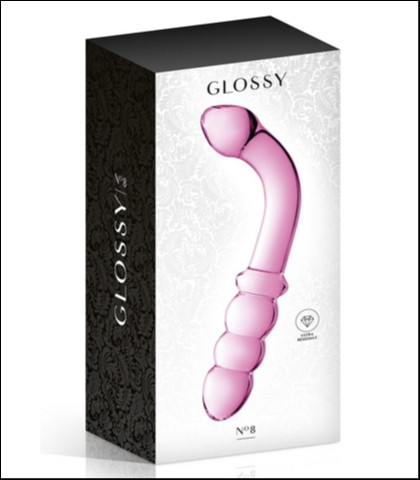 Stakleni dvostrani dildo number 8 / glosy