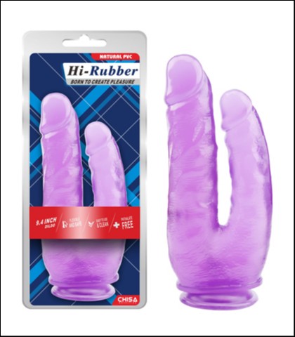 LJUBICASTI DILDO ZA DUPLU PENETRACIJU 25CM