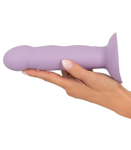 Silikonski vibro dildo heart guy purple