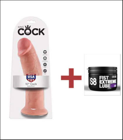 REALISTICAN DILDO 10 INCH-A + S8 HYBRID GEL