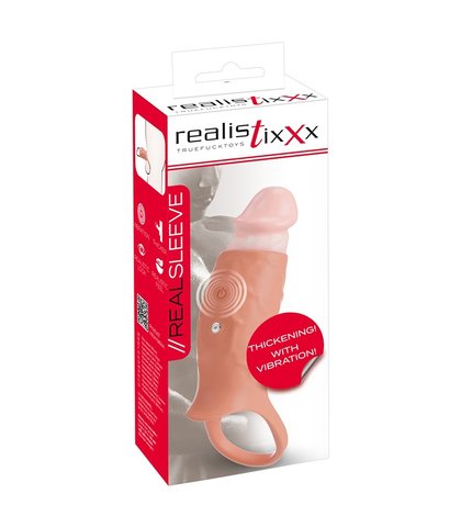 REALISTIčNA VIBRIRAJUćA NAVLAKA ZA PENIS REALSLEEVE OPEN