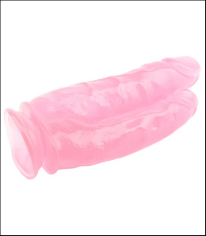 Roze dildo za duplu penetraciju 25cm