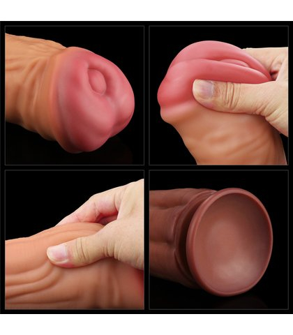 Silikonski dildo 30cm 12in dual layered platinum silicone cock