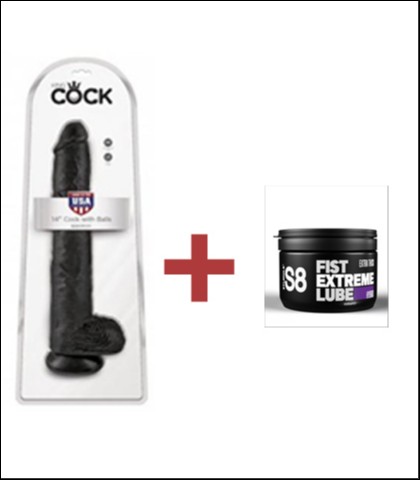 REALISTICNI CRNI DILDO + S8 HYBRID GEL