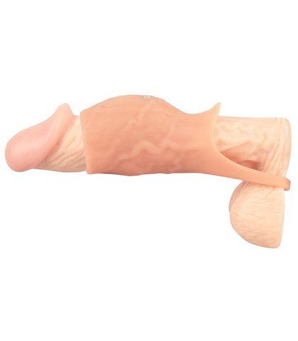 Realistična vibrirajuća navlaka za penis realsleeve open