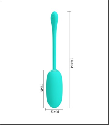 Mekano silikonsko vibro jaje - tirkizna boja