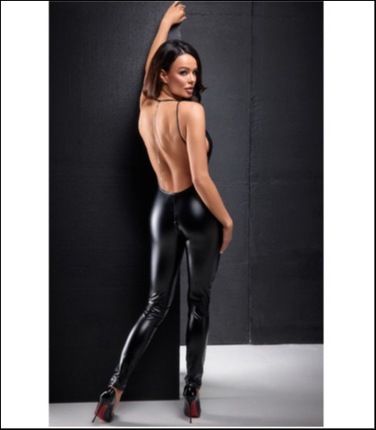 Seksi kombinezon sa cirkonima - noir - xl