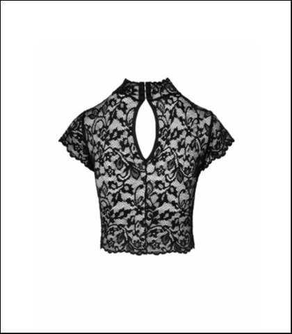 Seksi cipkani top - noir