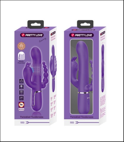 SILIKONSKI VIBRATOR SA TROSTRUKOM STIMULACIJOM