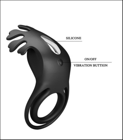 Silikonski prsten za penis ruben black