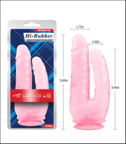 Roze dildo za duplu penetraciju 25cm