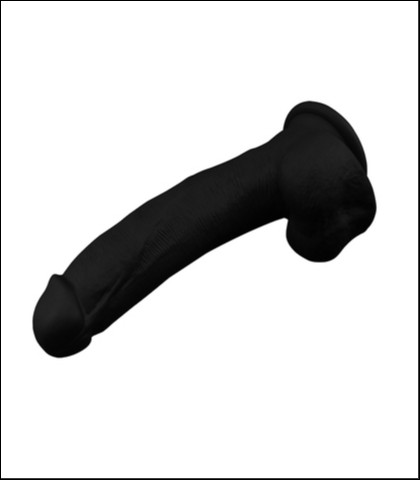 Crni silikonski dildo - 20cm