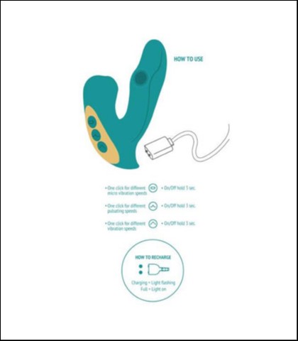 Vibrator za trostruku stimulaciju "xoroon"