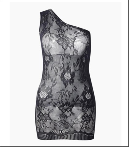 Seksi crna cipkana haljina - lf