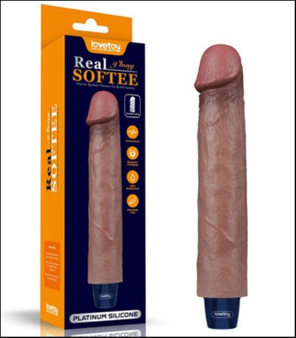 VELIKI SILIKONSKI VIBRATOR 23CM 9IN REAL SOFTEE