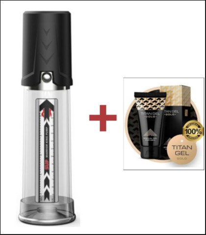 TELESKOP PUMPA ZA PENIS + TITAN GEL GOLD